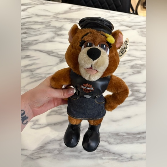 NWT-1998 HARLEY DAVIDSON BIKER BABE BEAR PLUSH - Picture 1 of 6